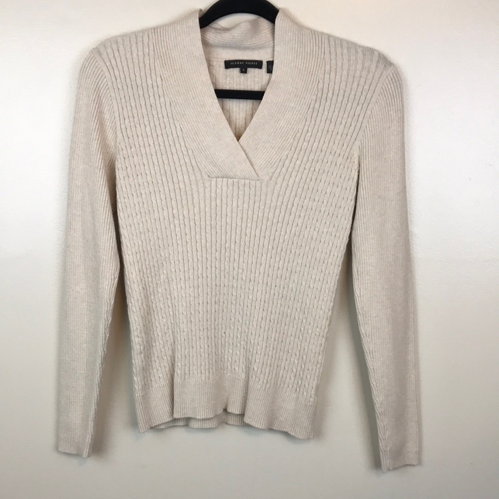 Jeanne Pierre cotton mixed knit top